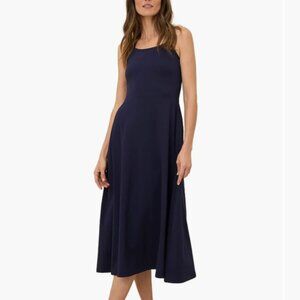 Pact Organic Cotton Midi Dress in Black